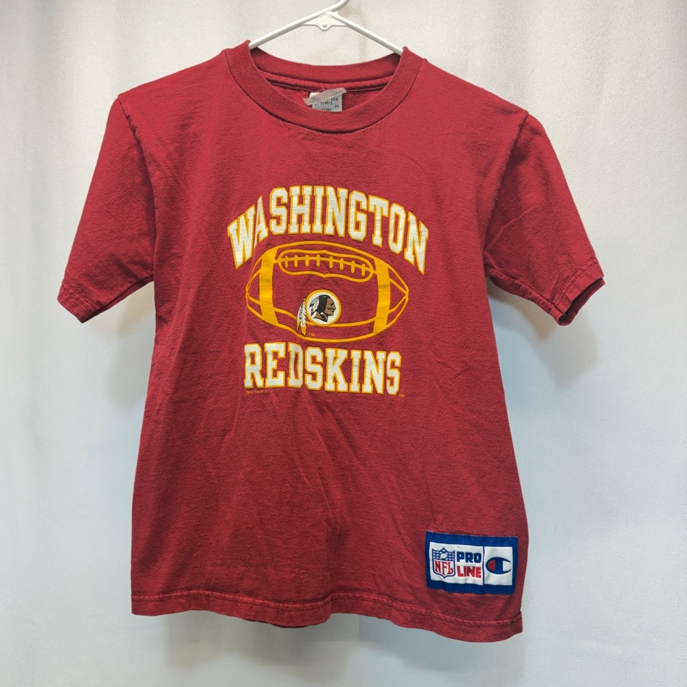 Vintage 1996 Washington Redskins NFL Champion T-Shirt Kids Medium 10-12 Burgundy